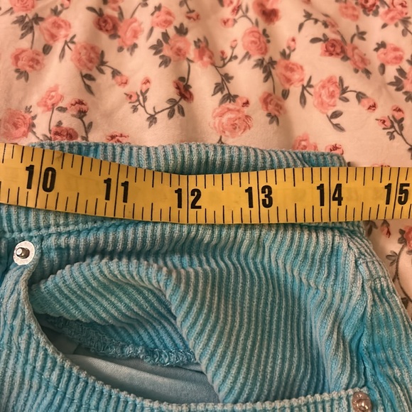 Turqoise Blue Corduroy Pants High Waist Urban Outfitters - Picture 4 of 5